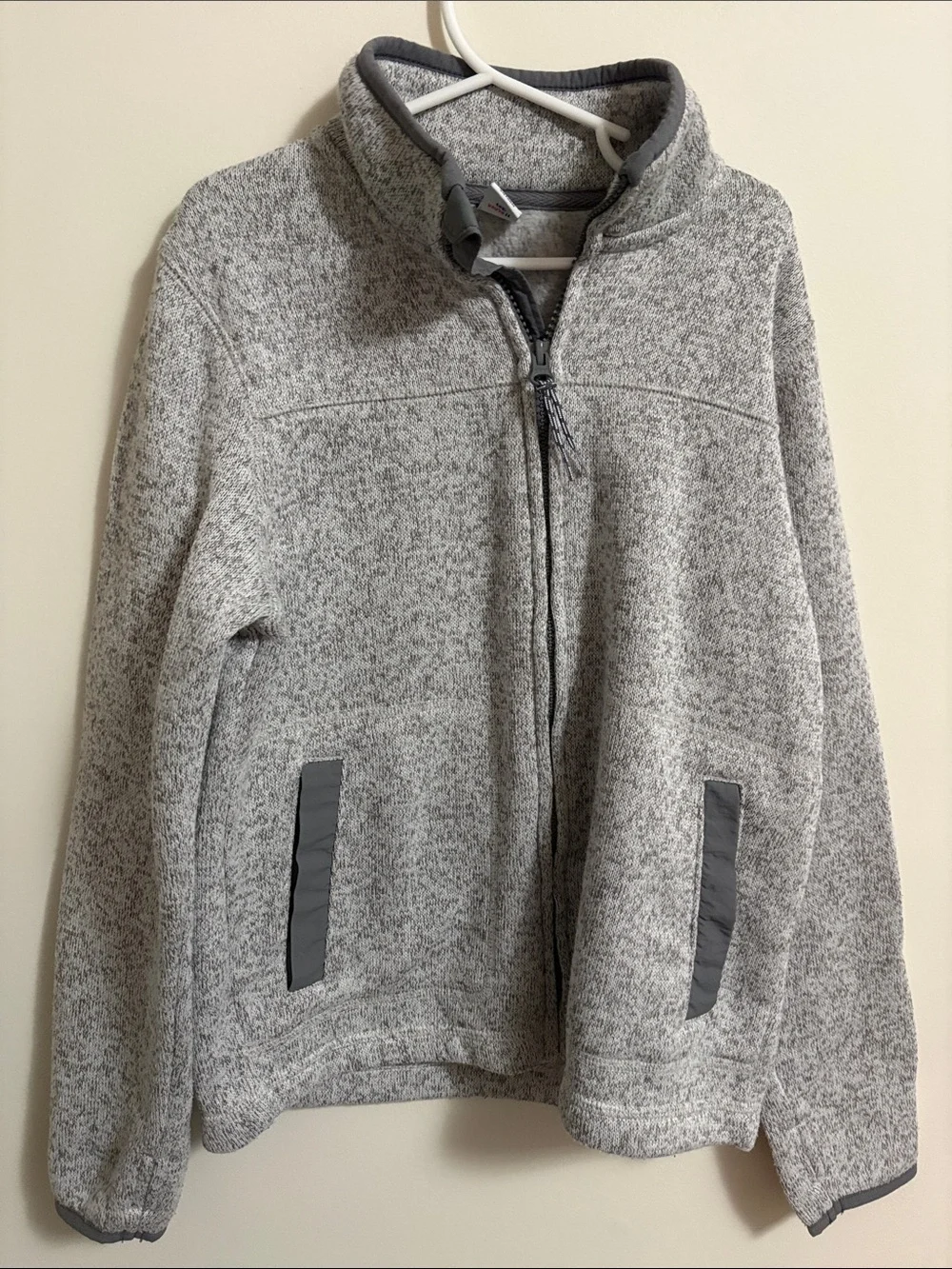Old Navy Gray Heather Zip-Up Fleece Jacket
